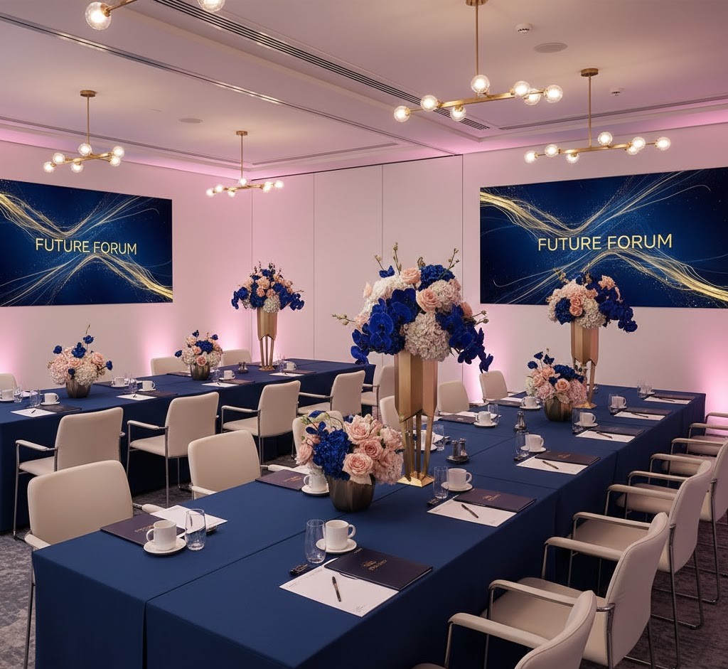 Corporate event setup