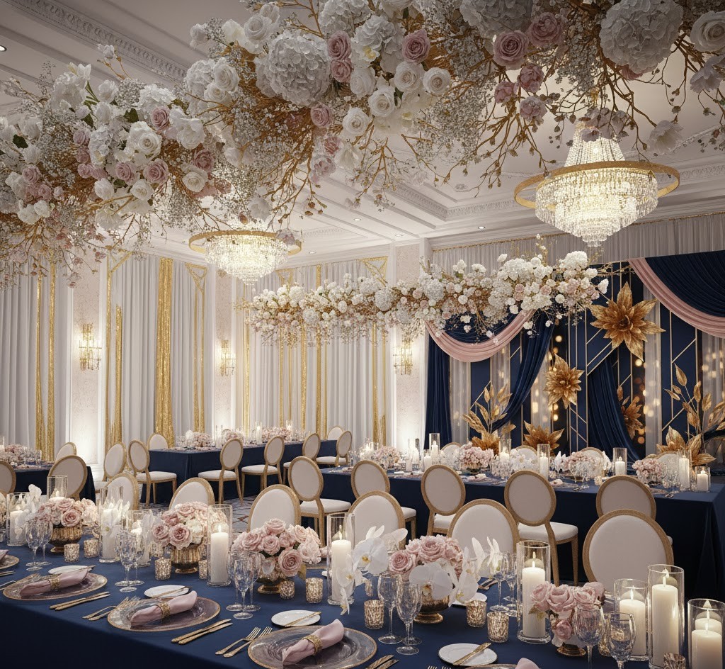 Luxury wedding venue decoration