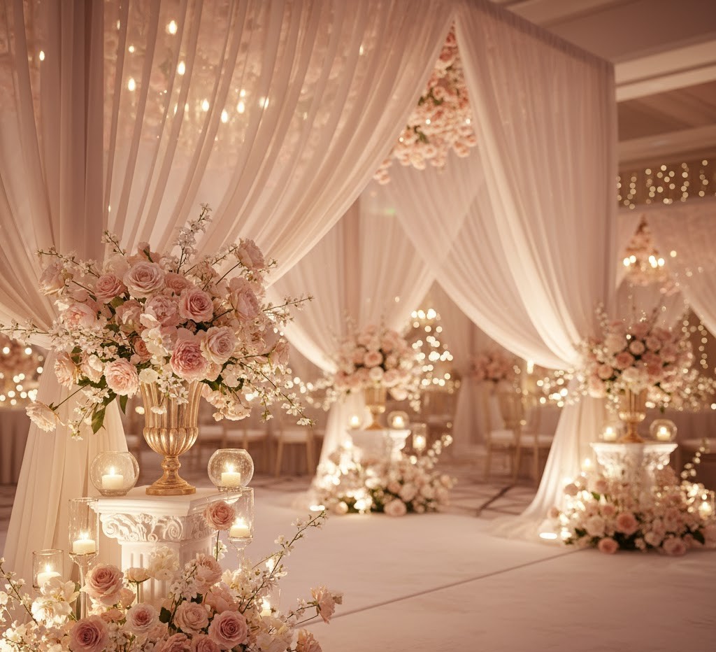 Romantic floral arrangement